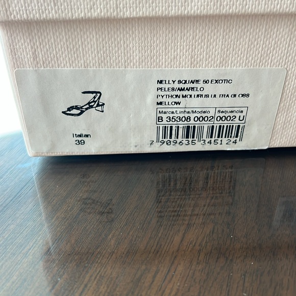 Alexandre Birman Nelly Ankle Tie Python Heel Sandals - Picture 3 of 4